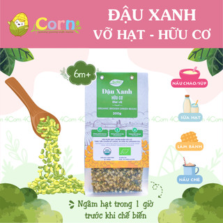 Đậu xanh hữu cơ vỡ hạt anbio - cho bé 6m+