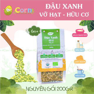 Đậu xanh hữu cơ VỠ HẠT Anbio - Cho bé 6m+