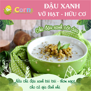 Đậu xanh hữu cơ VỠ HẠT Anbio - Cho bé 6m+