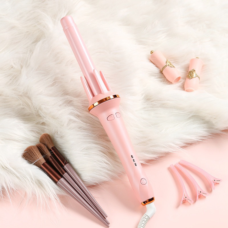 pass máy uốn xoăn tóc tự động Akio hồng 28mm bản 2022 [có video]