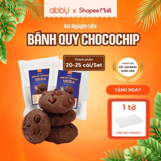 [ABBY - TẶNG GIẤY NẾN] Set làm bánh Chocochip Cookie - ABBY nguyên liệu làm bánh quy tại nhà thành phẩm 20 chiếc