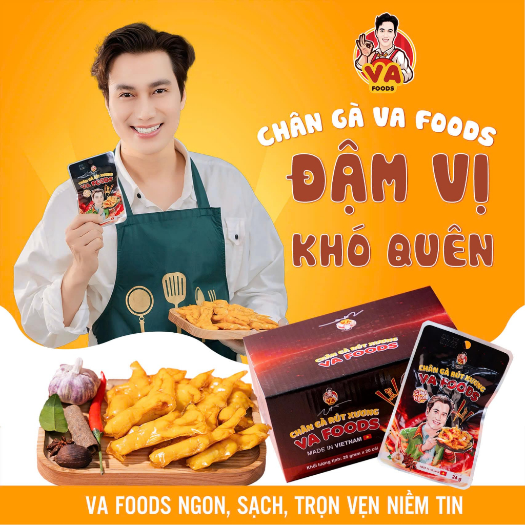 Chân Gà Rút Xương VA Foods 26g - Hàng Việt Đảm Bảo Vệ Sinh An Toàn Thực Phẩm