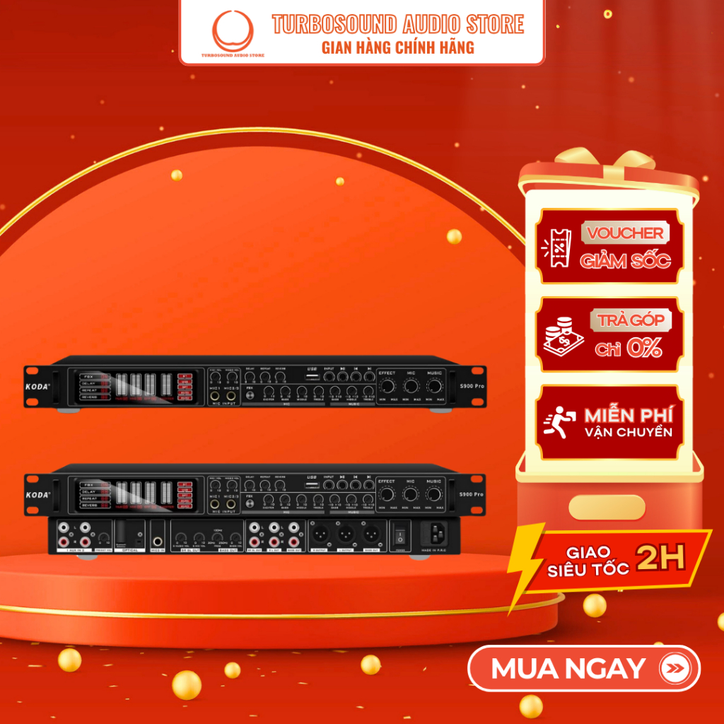 Vang Cơ Lai Số KODA S900 PRO V2 Cao Cấp, Chip KFLASH Chống Hú, Tiếng Echo, Reverb Siêu Sáng