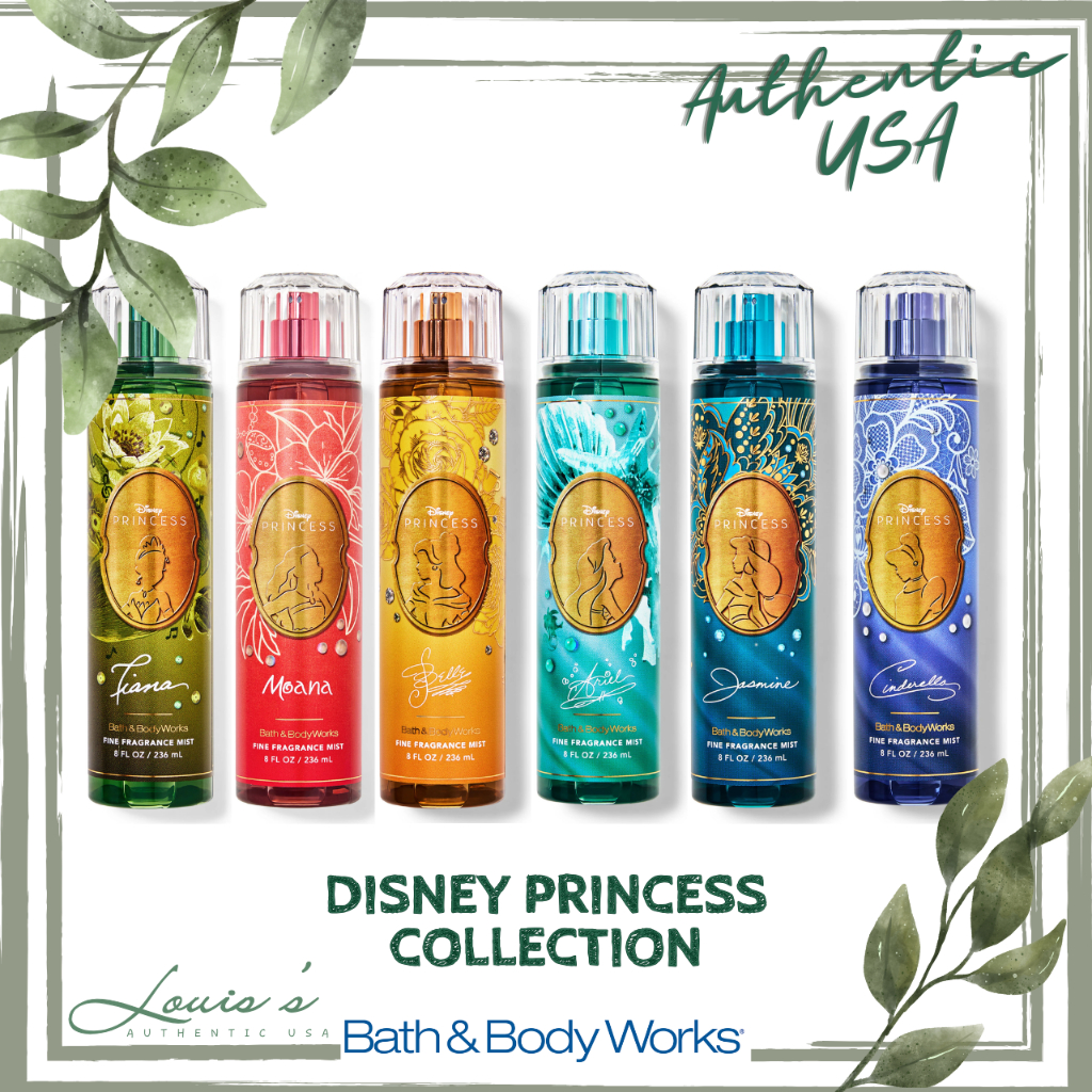 [ Mini ] Body mist Disney TIANA MOANA ARIEL JASMINE CINDERELLA BELLE - Xịt thơm Bath Body Works Mỹ