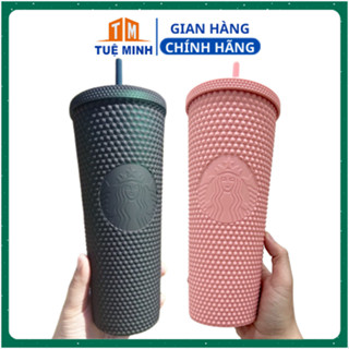 Ly Nước Nhựa Starbucks 710ml Nhựa PP 2 Lớp Ống Hút Cùng Màu, Bình Uống Nước Đẹp, Ly Uống Nước