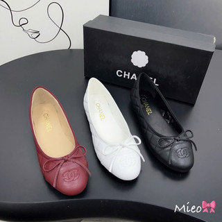 Giày búp bê nơ nhí mũi tròn đế bệt fullbox