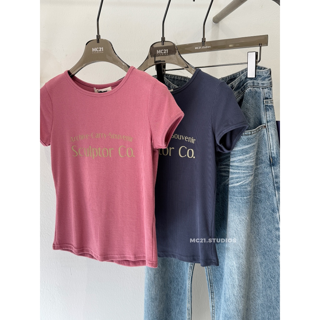 Áo babytee chữ sculptor chất cotton thun co giãn thoải mái MC21.studios a4221