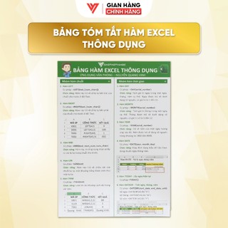 Bảng Hàm Excel Thông Dụng Ứng Dụng Văn Phòng - D11