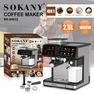  Máy pha cà phê xay hạt cafe tự động SOKANY SK-04032 tự động đánh sữa dễ sử dụng tại nhà 