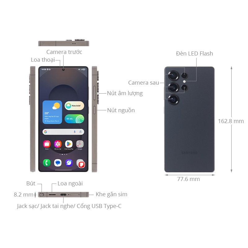 Điện thoại Samsung Galaxy S25 Ultra 5G - Hàng Chính Hãng, Mới 100%, Nguyên Seal | BigBuy360 - bigbuy360.vn