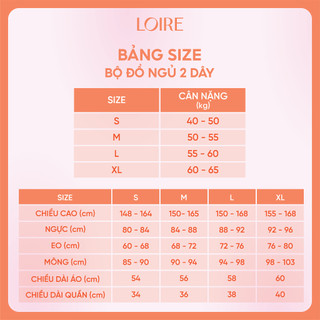 Bộ Đồ Ngủ 2 Dây Phối Ren Basic Loirechic BHDN02