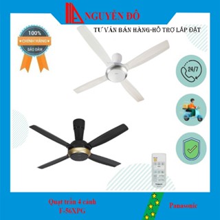 Quạt trần 4 cánh Panasonic F-56XPG, có Remote điểu khiển từ xa, tiết kiệm điện, với 2 màu trắng và đen.
