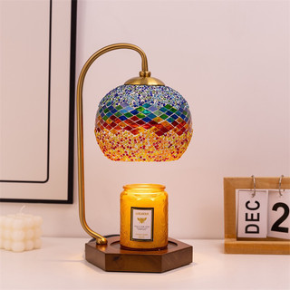    TẶNG NẾN ĐÈN NẾN THƠM - Handmade tinh xảo đế gỗ lục giác - Chỉnh sáng Hẹn giờ 