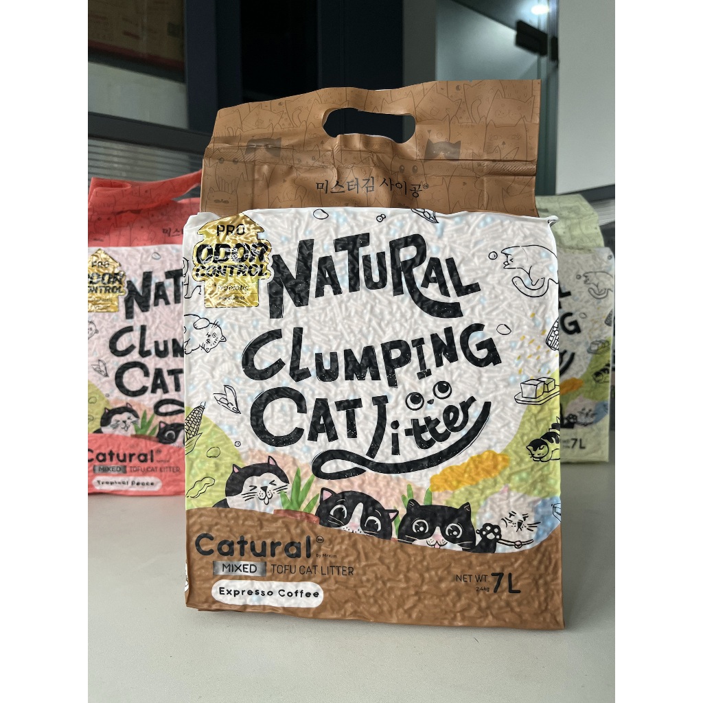 Cát Đậu Nành Mix Đất Sét Kleen Cat 7L, Cát Đậu Nành Mix Tan Trong Nước