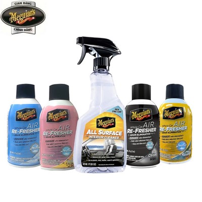 Combo Vệ sinh và Khử mùi, diệt khuẩn cho nội thất ô tô Meguiar's - CB2502