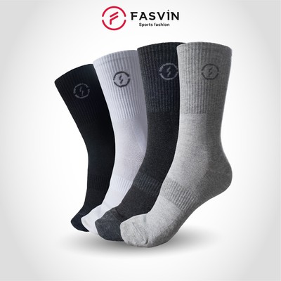 Tất nam cổ cao Fasvin mềm mịn co giãn tốt TCC22905.HN