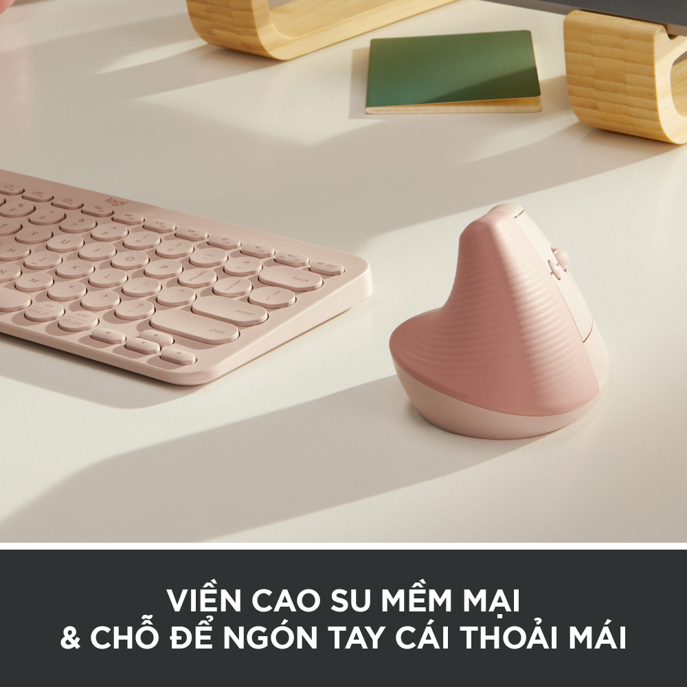 Chuột công thái học không dây Logitech Lift Vertical - Bluetooth | USB, giảm ồn, Win/ Mac | BigBuy360 - bigbuy360.vn