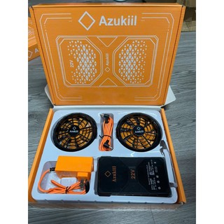 Bộ Pin Quạt Áo Điều Hòa AZUKIIL Nhật bản mới nhất năm 2025 Quạt 22V - 86000MAH- [ BẢO HÀNH 1 NĂM - LỖI 1 ĐỔI 1 ]----