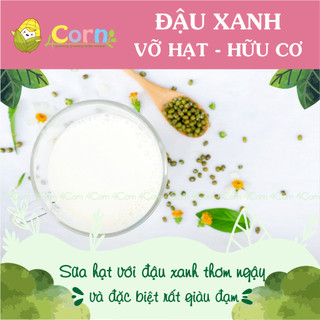 Đậu xanh hữu cơ VỠ HẠT Anbio - Cho bé 6m+