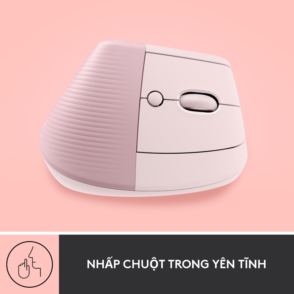 Chuột công thái học không dây Logitech Lift Vertical - Bluetooth | USB, giảm ồn, Win/ Mac | BigBuy360 - bigbuy360.vn
