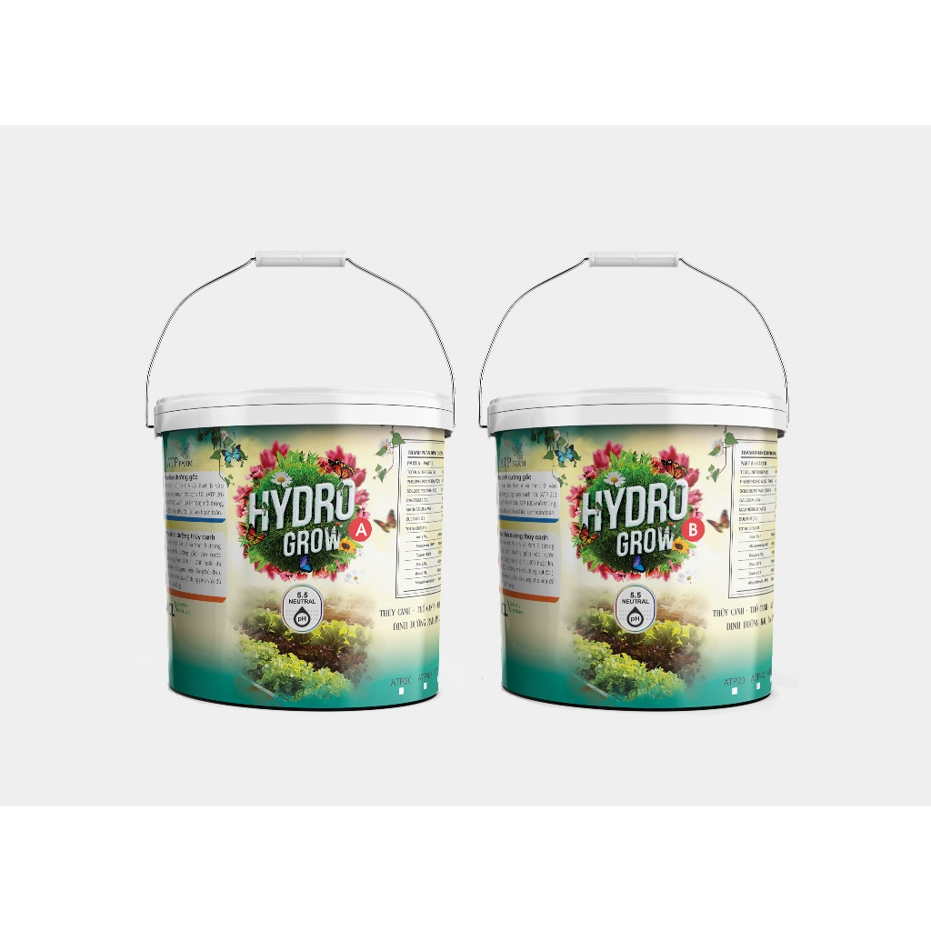 ATP Farm - ATP100 Hydro Grow Bộ dinh dưỡng thủy canh cho rau ăn lá - 100L ISRAEL ( dạng bột )