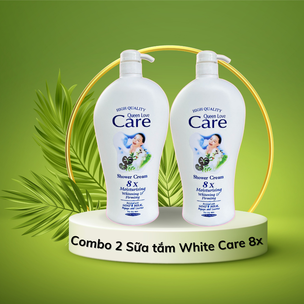 [combo 2 chai] Sữa Tắm Dê 8x White Care 1200ml