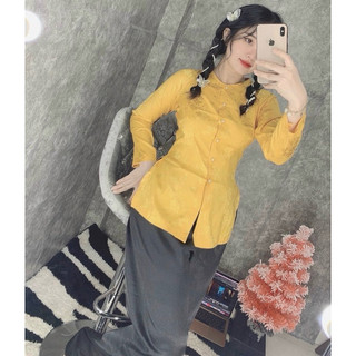 Bà Ba Lụa Siêu Mát # Áo Nữ Jacket Top Kem Dress Women # Đồ Lam Đi Chùa