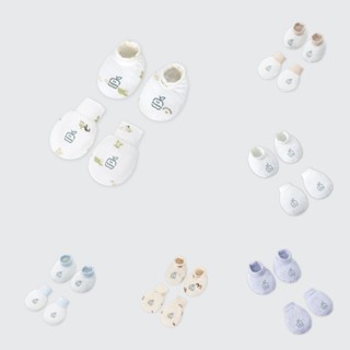 LA POMME (NB - 2M) Set bao tay bao chân La Pomme Họa tiết - LF26A