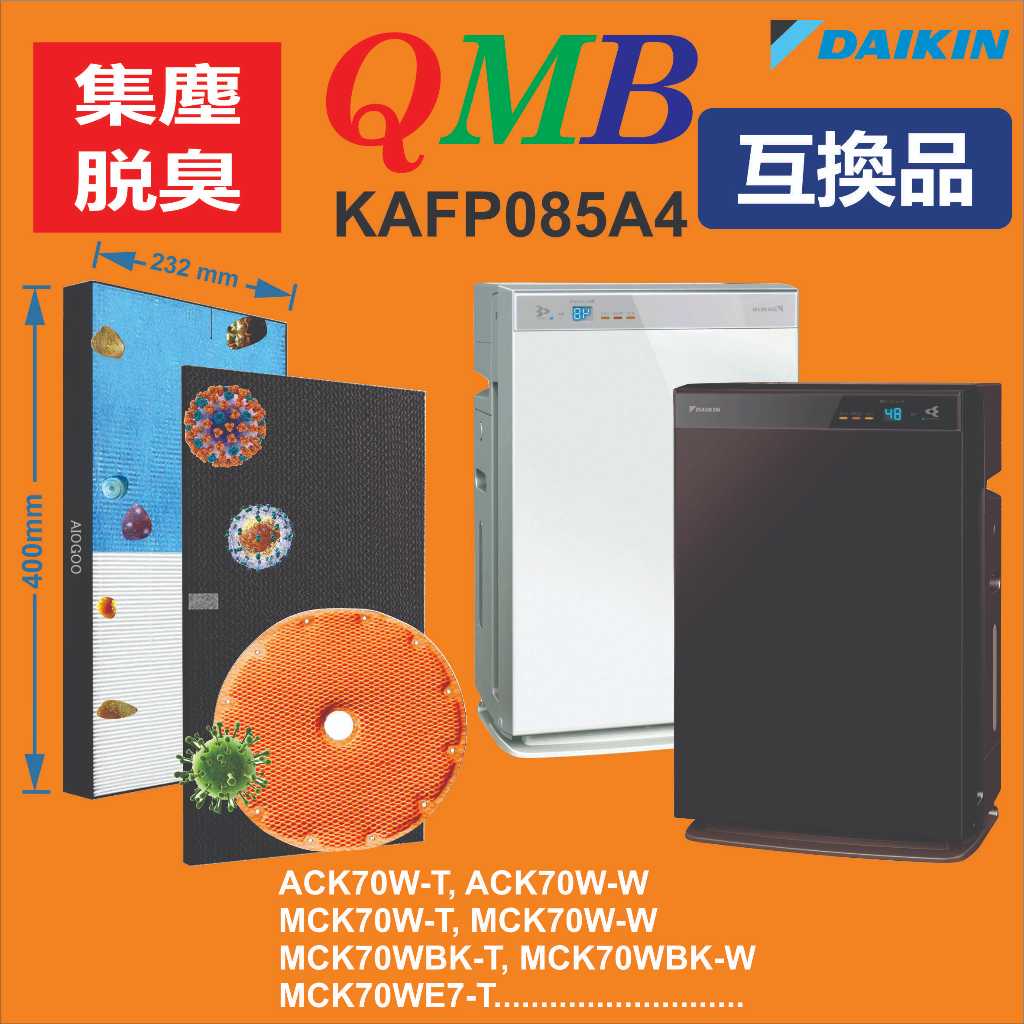 Màng lọc Hepa DAIKIN  MCK70WN-T, MCK70WN-W MCK70WY-T, MCK70WY-W ACK70V-T,ACK70V-W KAFP085A4