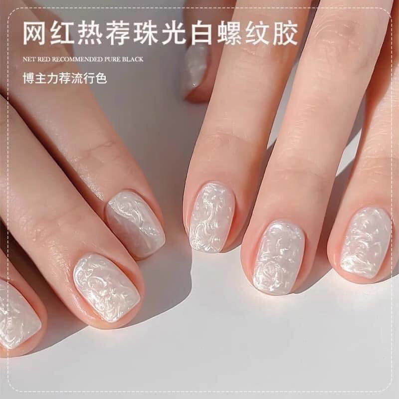 gel ngoc trai trang trí móng xinh xắn