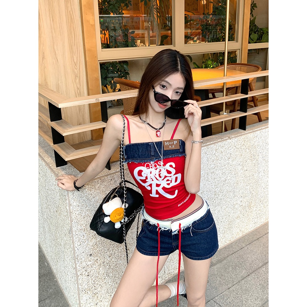 [Vui lòng nhắn tin shop trước khi đặt đơn] SET ÁO QUẦN SHORT DENIM GIRL CRUSH 6016