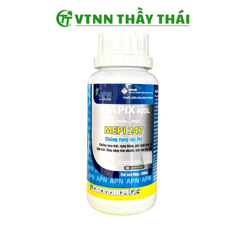 Mepi 247 APN, chống rụng nhanh, giảm hiện tượng rụng lá, hoa, trái ra rễ chai 160ml