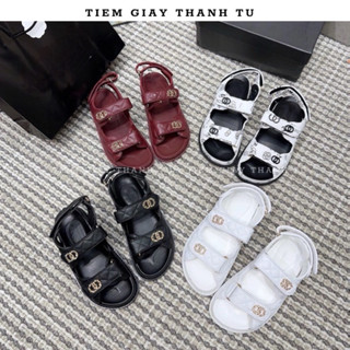( A2507/888-6) Sandal nữ quai dán trần trám tang xích fullbox