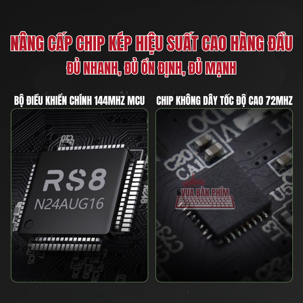 [HÀNG SẴN] Bàn phím cơ Riccks Rs8 | riccks rs87 V2 không dây, mạch xuôi, led rgb, gasket mount, hostswap, qmk via | BigBuy360 - bigbuy360.vn