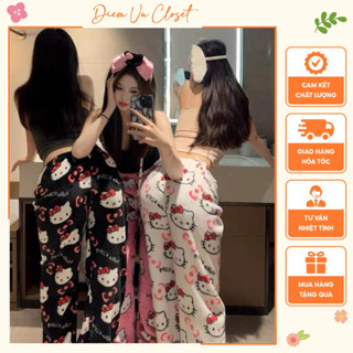 [CÓ SẴN] Quần bông lông nhung/ quần ngủ dày dặn giữ ấm, quần ngủ nữ mặc nhà dày giữ ấm mùa đông