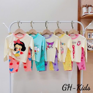 Bộ Dài Tay Thun Lạnh Cho bé gái  Từ 10-25kg Mềm Mịn Mát cho bé mặc ngủ điều hòa 9 -25 ký