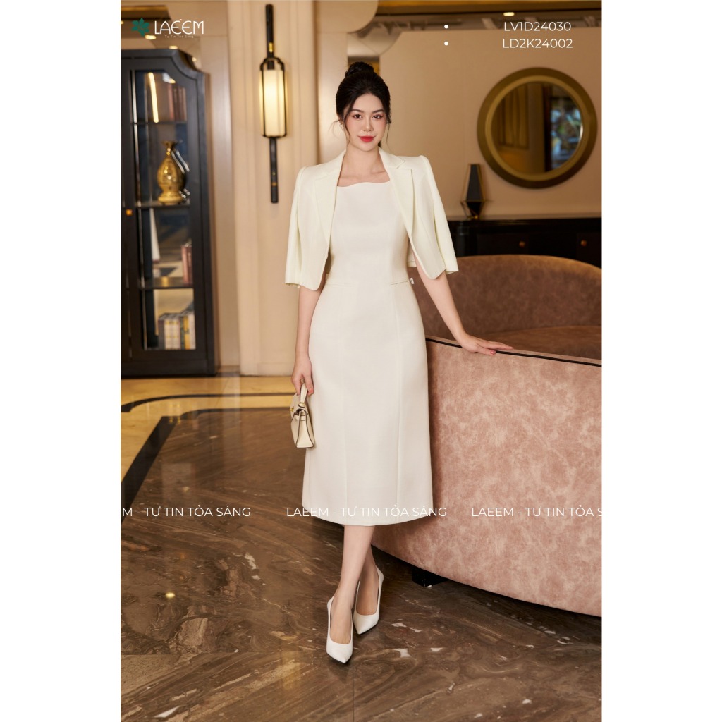 ÁO VEST DÁNG NGẮN TAY LỠ 30 thiết kế cao cấp nhà Laeem,LV1D24030