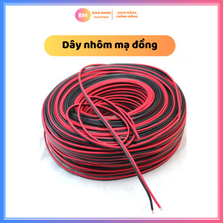 [Giá 1 cuộn] Dây điện đôi đỏ đen 2x0.5mm loại tốt - Cuộn dây điện đỏ đen loại nhỏ 2 lõi 0.5mm - Đi dây camera, bóng Led