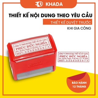 Dấu Công Ty, Dấu Vuông Công Ty KHADA, Dấu Mã Số Thuế, Làm Dấu Theo Yêu Cầu