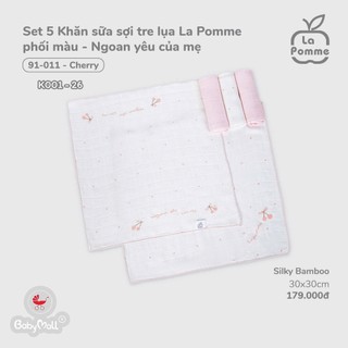 Khăn sữa sợi tre lụa La Pomme - K001