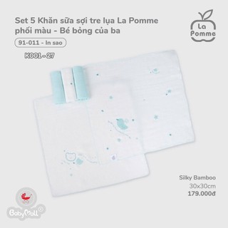 Khăn sữa sợi tre lụa La Pomme - K001