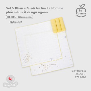 Khăn sữa sợi tre lụa La Pomme - K001