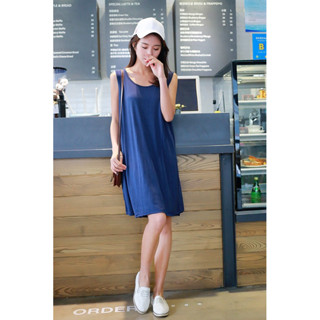 Đầm thun sát nách vạt bầu chất liệu thun lạnh dáng xuông, váy ngủ ba lỗ dáng ngắn sexy gợi cảm V02