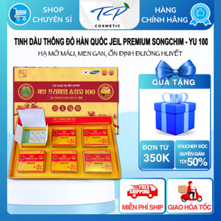Tinh Dầu Thông Đỏ Hàn Quốc Jeil Premium Singchin YU 100 (Hộp 90 hoặc 180 viên/450mg/v) Tan mỡ máu