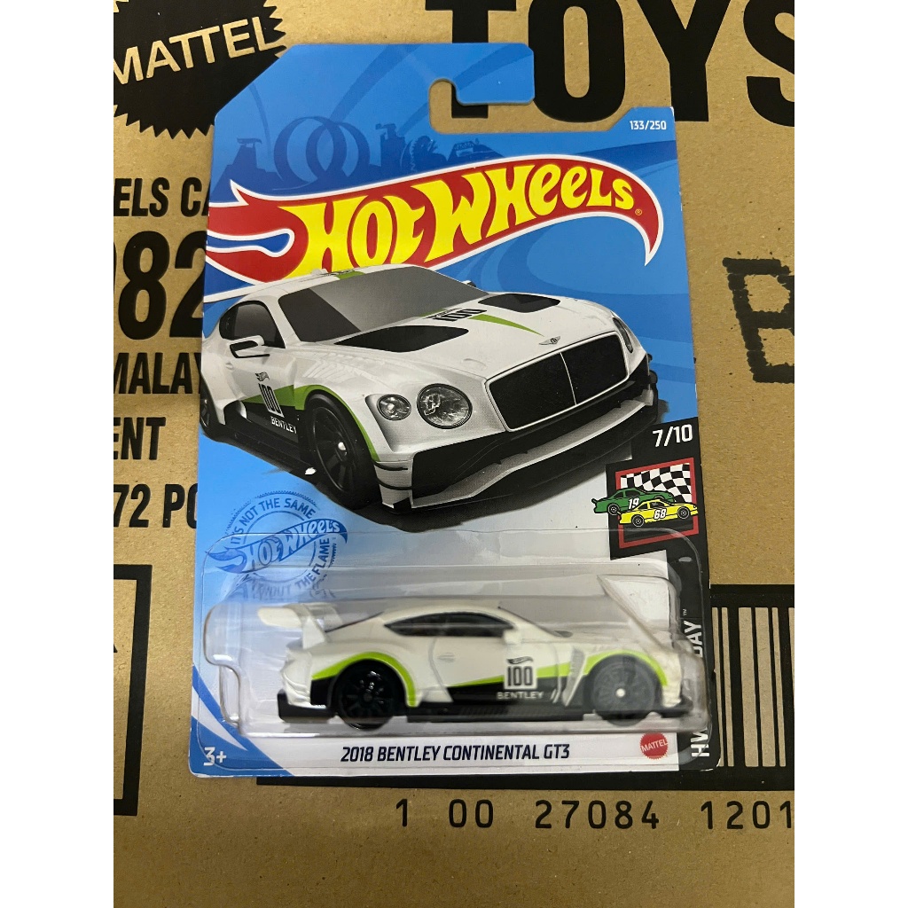 LeHuong Diecast - Xe Hot Wheels 2018 Bentley Continental GT3 (Màu Trắng)