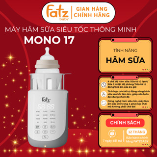 Máy hâm sữa siêu tốc thông minh FATZBABY Mono 17 FB3007KB, hâm siêu tốc tự động ngăn chặn quá nhiệt