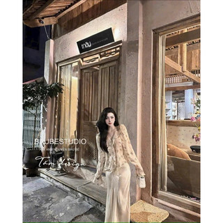 ĐẦM 2S TRẮNG REN HOA ĐUÔI CÁ