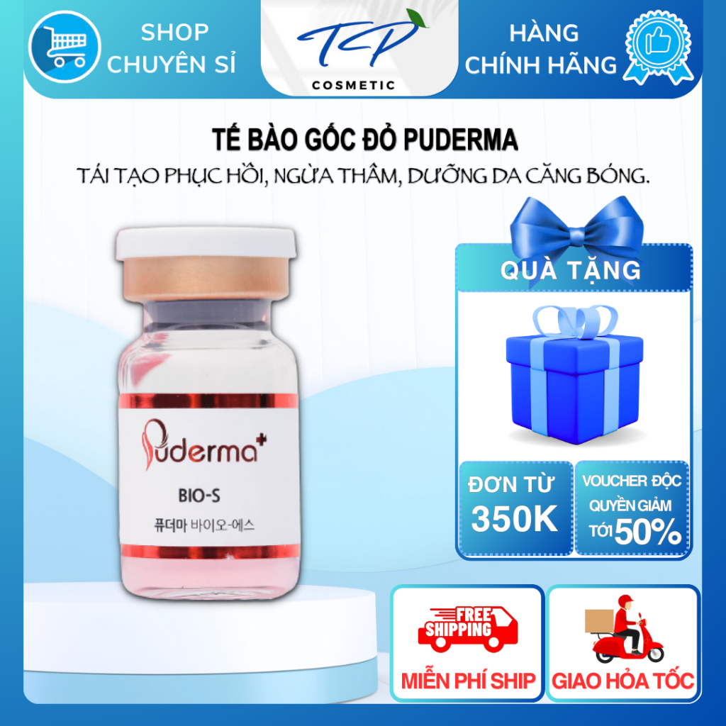 Tế Bào Gốc Đỏ Puderma BIO-S – Hỗ Trợ Giảm Nám, Tái Tạo & Căng Bóng Làn Da – Dưỡng Chuyên Sâu 5ml"