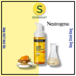 Sữa Rửa Mặt Neutrogena Chiết Xuất Nghệ, Xịt Tạo Bọt 150ml