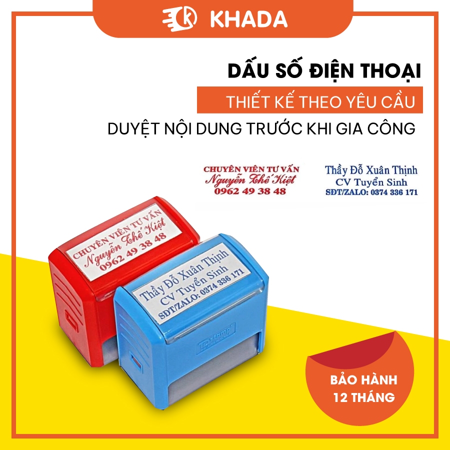 Con dấu 3 dòng chữ, làm con dấu theo yêu cầu